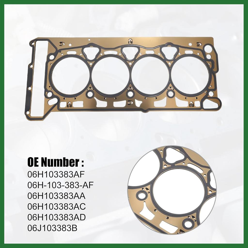 Motoforti Cylinder Head Gasket No.06H103383AF/06H-103-383-AF/06H103383AA/06H103383AC/06H103383AD for Volkswagen Tiguan 2009-2018 for VW Jetta