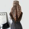 140X85X63cm Vintage Print Triangle Scarf Silk Feel Scarves Headband Neck Wrap Waist Belt Shoulder Shawl for Women Daily Outfit