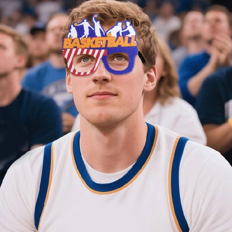 Plastic Basketball Eyeglass Basketball Glasses Frame Photo Booth Props Basketball Game Eyeglass Eyewear Gifts Women Men