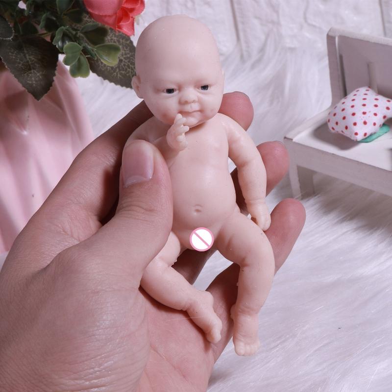 4.33in Unpainted/Uncompleted for Doll Toy Reborn Detailed Paint Baby Room Decoration Eco-friendly Real Life Baby for Dol