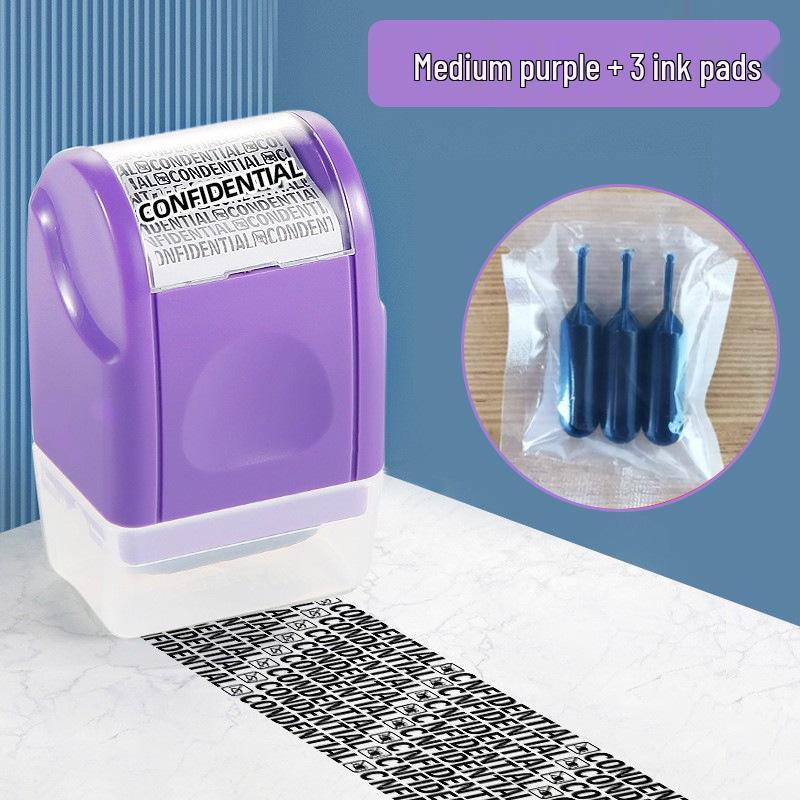 Roller Privacy Stamp with Anti-Leakage Cover