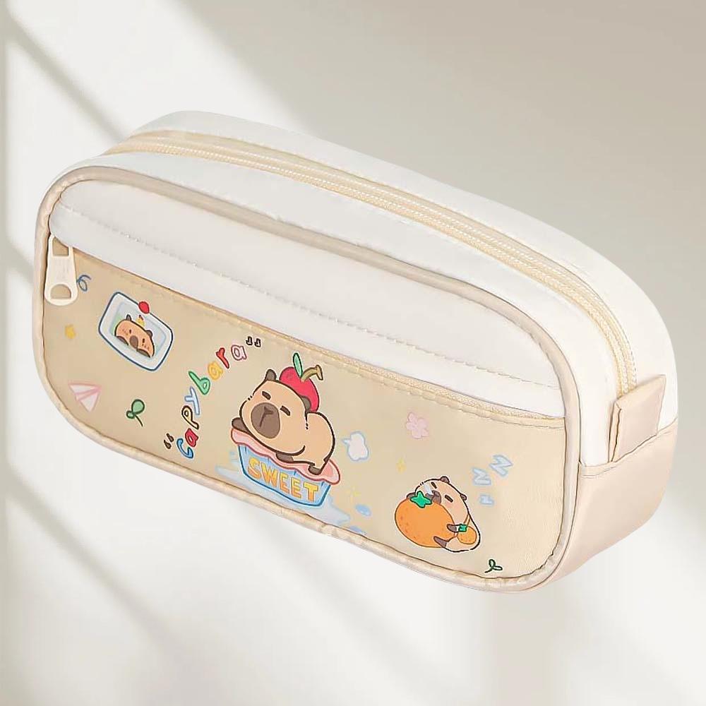 Desktop Storage Large Capybara Pen Bag Pencil Case Cartoon Pencil Bag  School