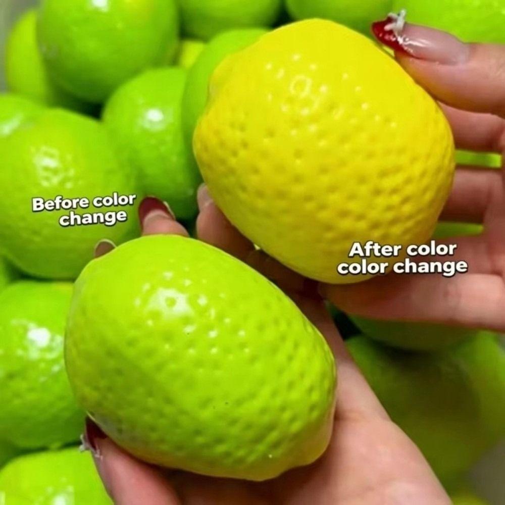 Handmade Lemon Stress Ball Color Changing Crunchy Squishy Fidget Ball Pinch Le Office
