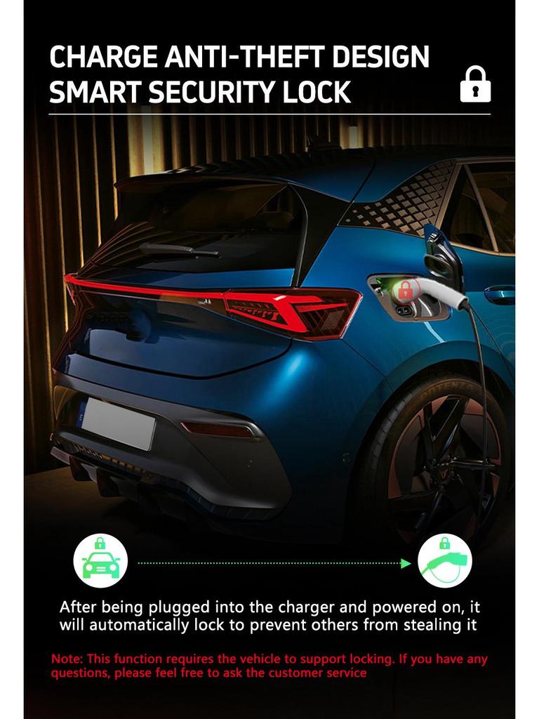 Carregador Portátil para VE J1772 para América do Norte, Japão, Taiwan e Coreia