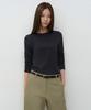 MUSINSA STANDARD WOMAN Women'S Flexible Crew Neck Long Sleeve T-Shirt [Dark Navy]