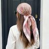 Eșarfă Pătrată din Satin de Lux Bandană Clasică cu Model Paisley Punctat Hijab Moale pentru Femei Accesoriu pentru Păr Wrap pentru Cap Gât Călătorie Vacanță Plajă