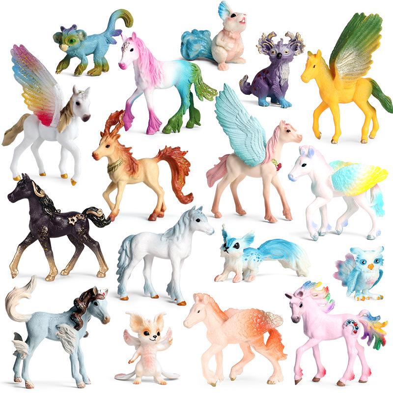 European Pegasus & Unicorn Figurine - Mythical Magic Creature Model