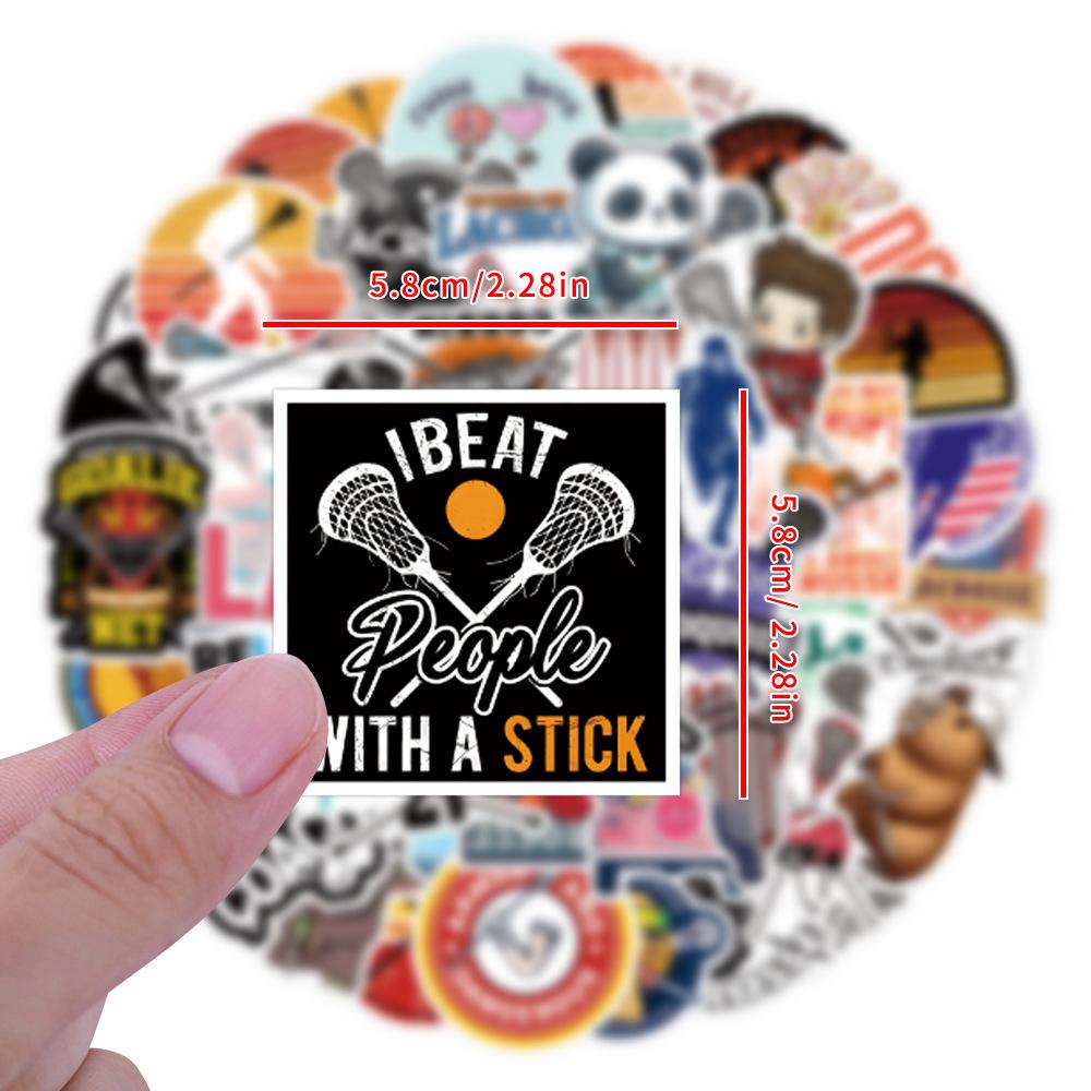 55 New Lacrosse Graffiti Stickers Decorative Skateboard Suitcase Helmet Stickers