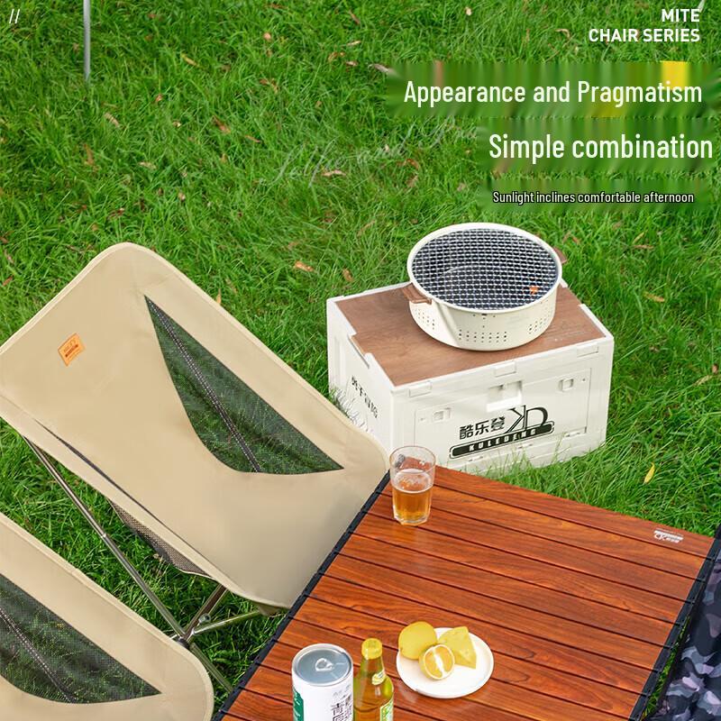 Coolerdeng KD Foldable Stainless Steel Moon Chair