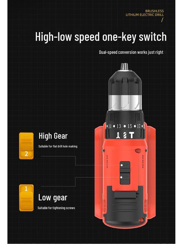 Multifunction Electric Handheld Drill & Screwdriver Set - Impact, Woodworking, Pistol Drills with Toolbox
