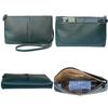 YOUTA LIZARDELK Leather Sacoche, Made in Japan with Synthetic Leather, Green