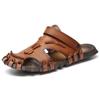 Summer new Baotou large size men's handmade sandals outdoor beach vacation dual-purpose sandals casual fashion