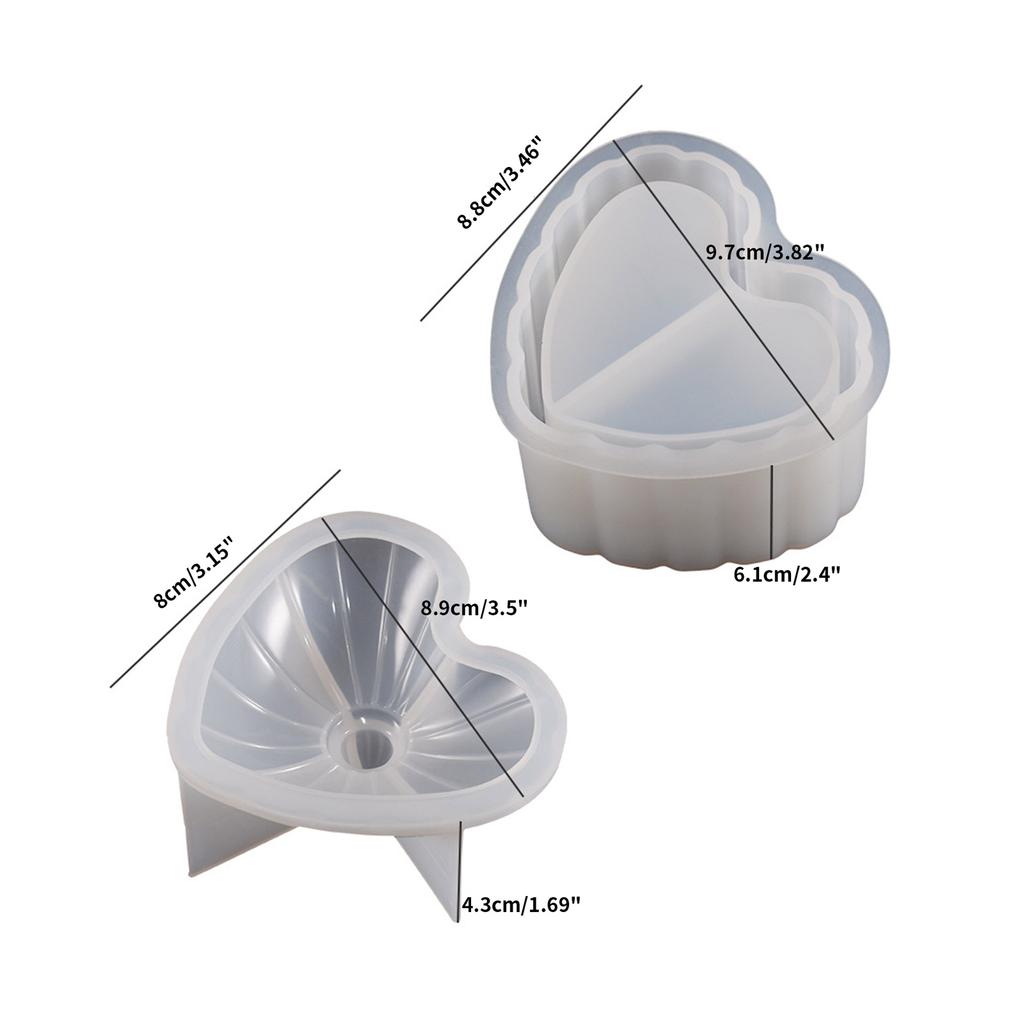 Candle Cup Jar Storage Box Container Molds Storage Box Mold Silicone Mold for DIY Epoxy Resin Trinket Holder Home Decor