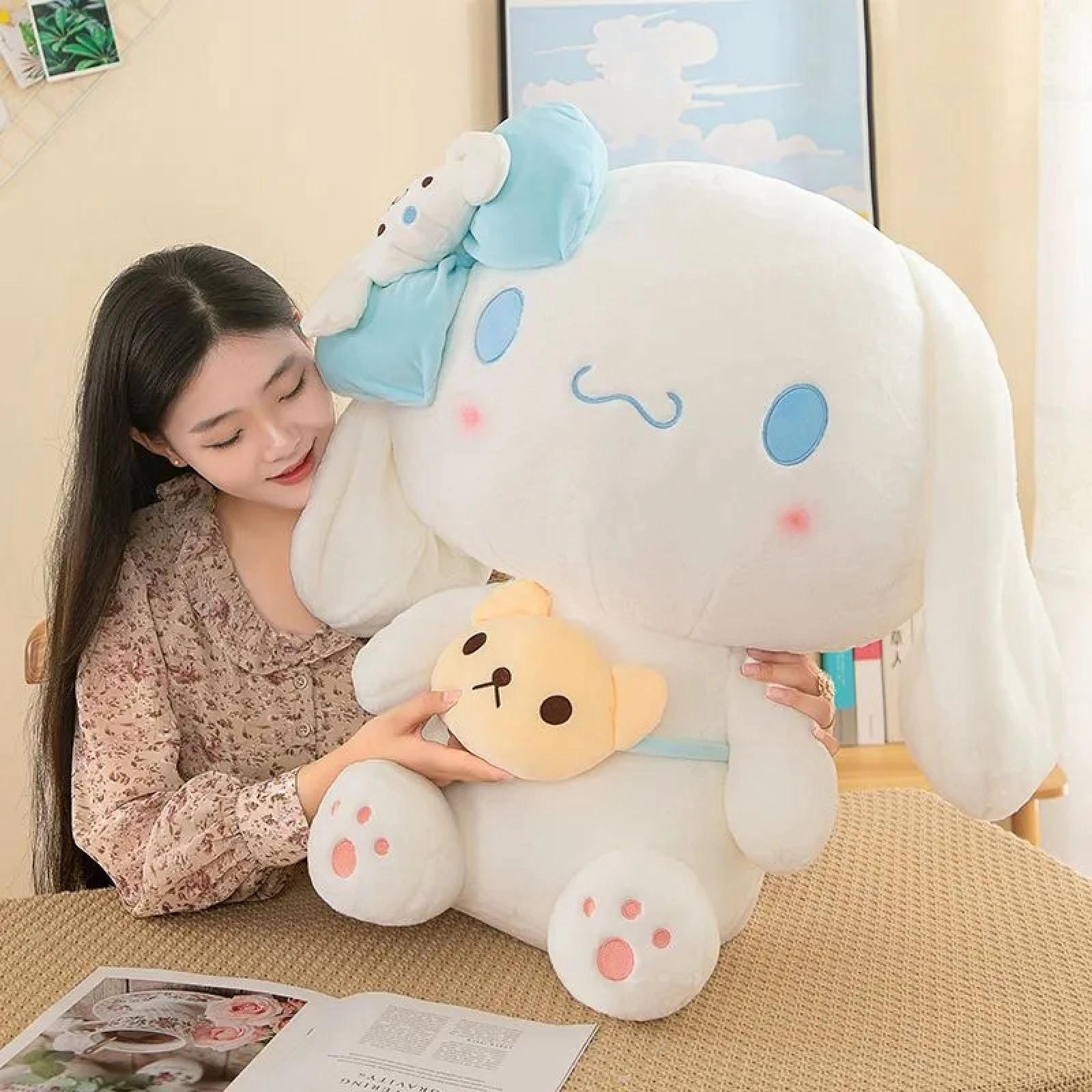 

Little Devil Doll Rabbit White Bow Dog Plush Toy Pillow Cloth Doll