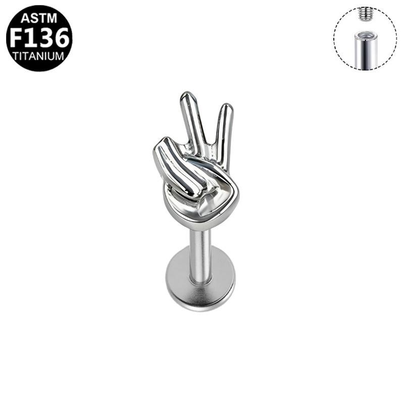 G23 Titanium Alloy Cross-Border Internal Thread Piercing Ear Cartilage and Finger Web Stud