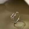 New 925 Sterling Silver Branch Shape Ring Personality Charm Simple Style Ring Party Gift for Women Exquisite Jewelry