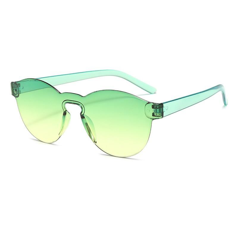 Frameless One-Piece Sunglasses, One-Piece Dopamine Rimless Sunglasses, Candy-Colored Men'S And Women'S Sunglasses