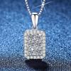 Platinum PT950 Gold Moissanite Necklace with Sparkling Diamonds, Simple and Luxurious, Niche Pendant, Collarbone Chain