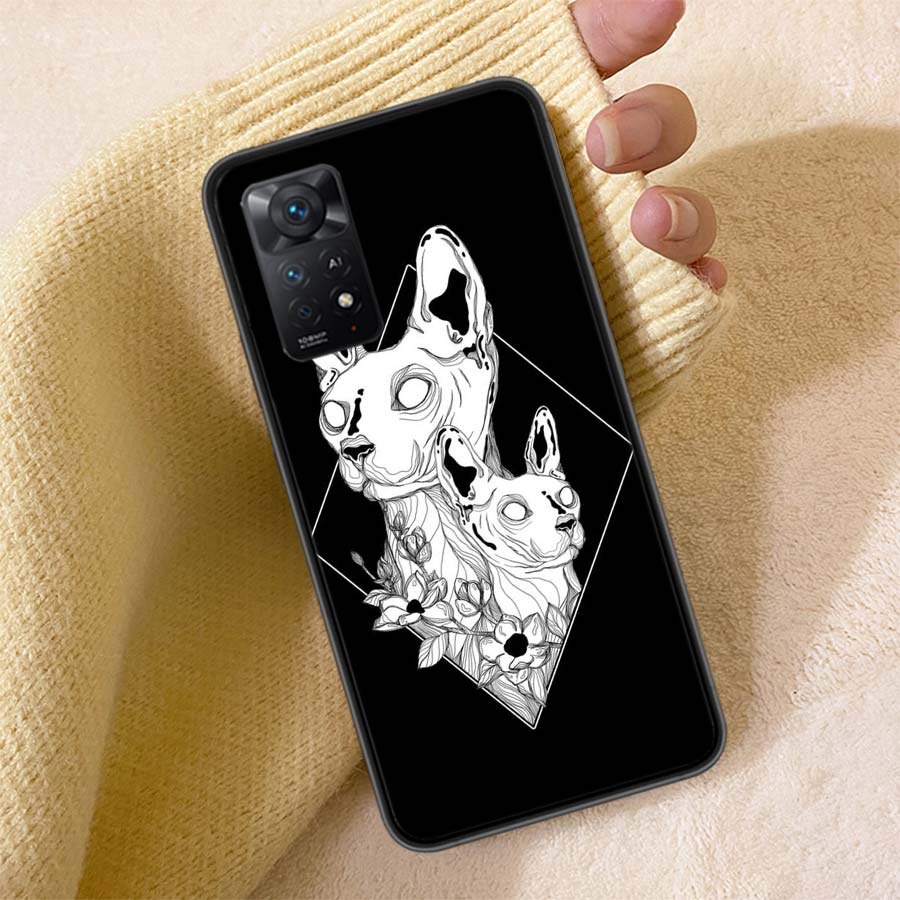 Witch And Cat Custom Phone Case For Redmi 13C 14C Note 14 13 Pro Plus 5G Clear Capa 12 12C 10A 10C 10 9A 9C 9T 9 8 Pro Cover TPU