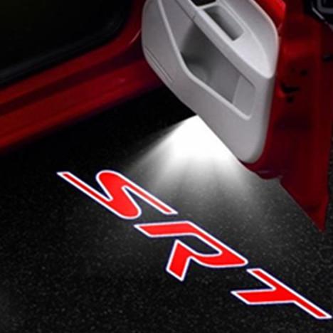 2Pcs LED puddle warning show bulb tools Accessories For Dodge Challenger 2008-2019 SRT Demon 2013-2019 Car Door Welcome Lights ZZ9