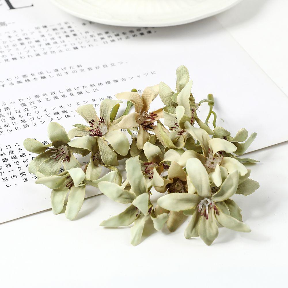 20PCs Silk Artificial Orchid Flowers Head Fake Flowers For Home Room Wedding Decoration DIY Vases Garland Gifts Accessories
