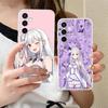 ReZero Emilia Waifu Mobile Phone Case for Samsung Galaxy S25 S24 S23 S22 S21Plus FE Ultra Clear Colorful Cover Pretty Luxury