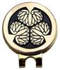 Golf Marker with Tokugawa Family Crest Hat Detachable Tokugawa Iron Ball Diameter (Three-Leaf Hollyhock) Clip, Magnetic, Ieyasu's Crest, Marker, 2.5cm