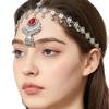 Vintage Ethnic Style Forehead Chain Headpiece with Tassel , Alloy , Exquisite Electroplating , for Women Party
