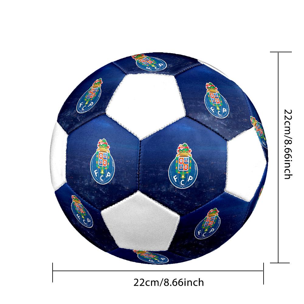 1PC FC Porto Portugal Size 5 Soccer Ball PrahaIndoor Soccer Ball Colorful All Ages Machine Stitched PVC Competition Ready Durable High-Bounce