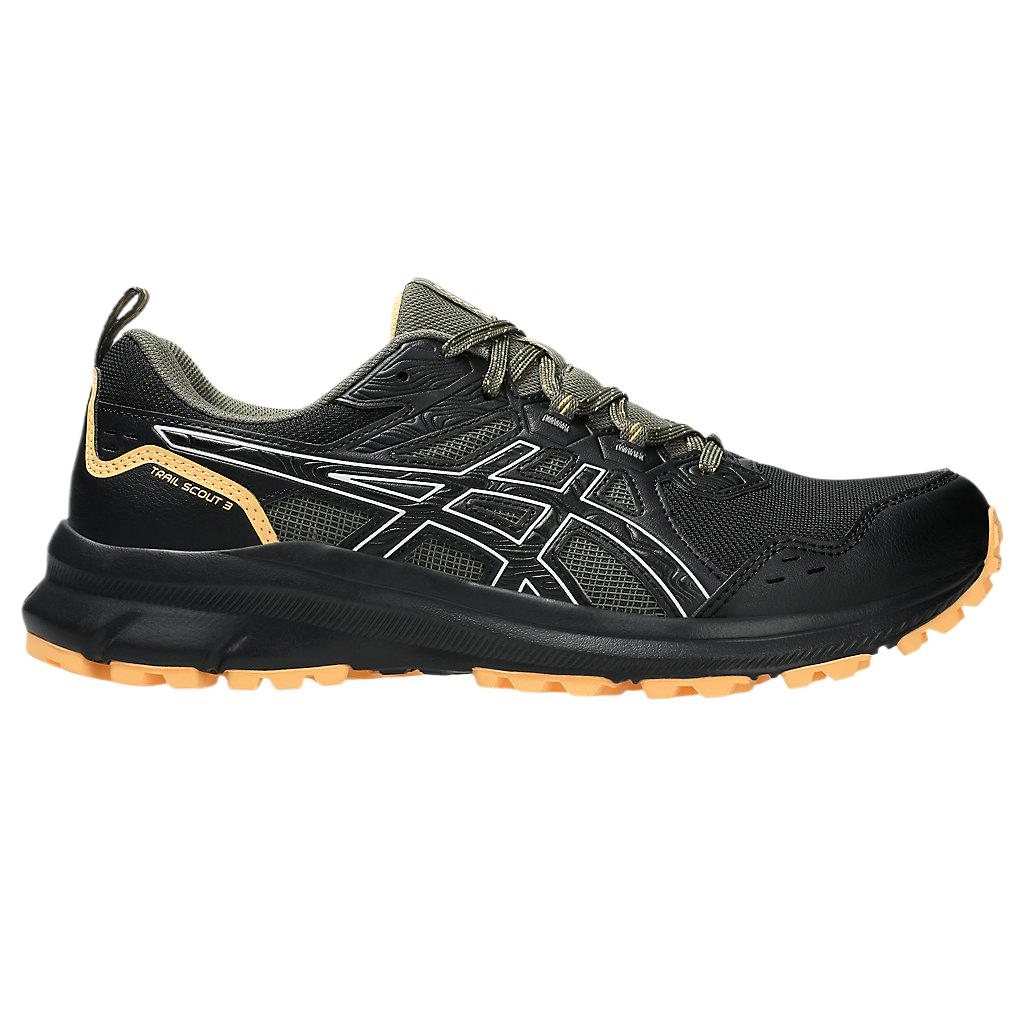 New Asics Trail Scout 3 Low Top Running Shoes Men's Black 1011B700-006