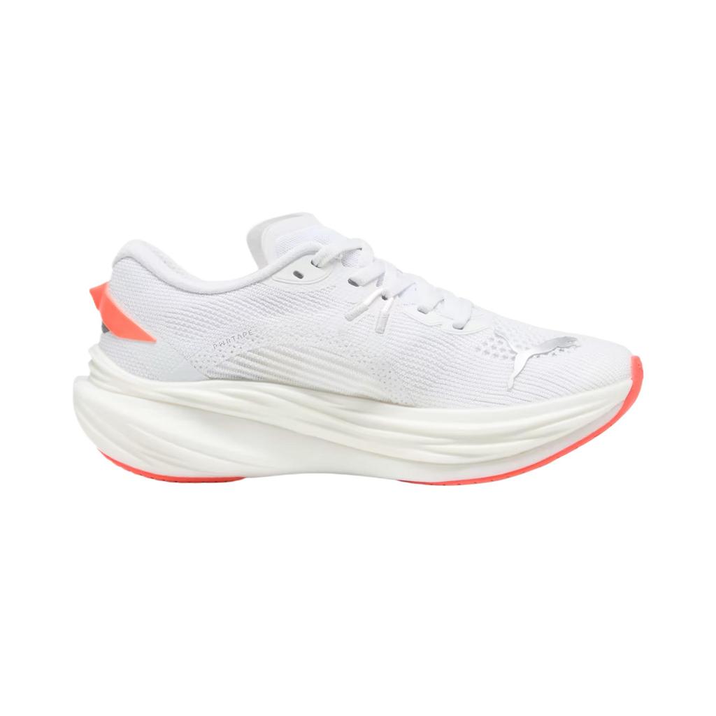 Puma Deviate Nitro 3 Hvit Glødende Rød Dame Sneakers 309708-16