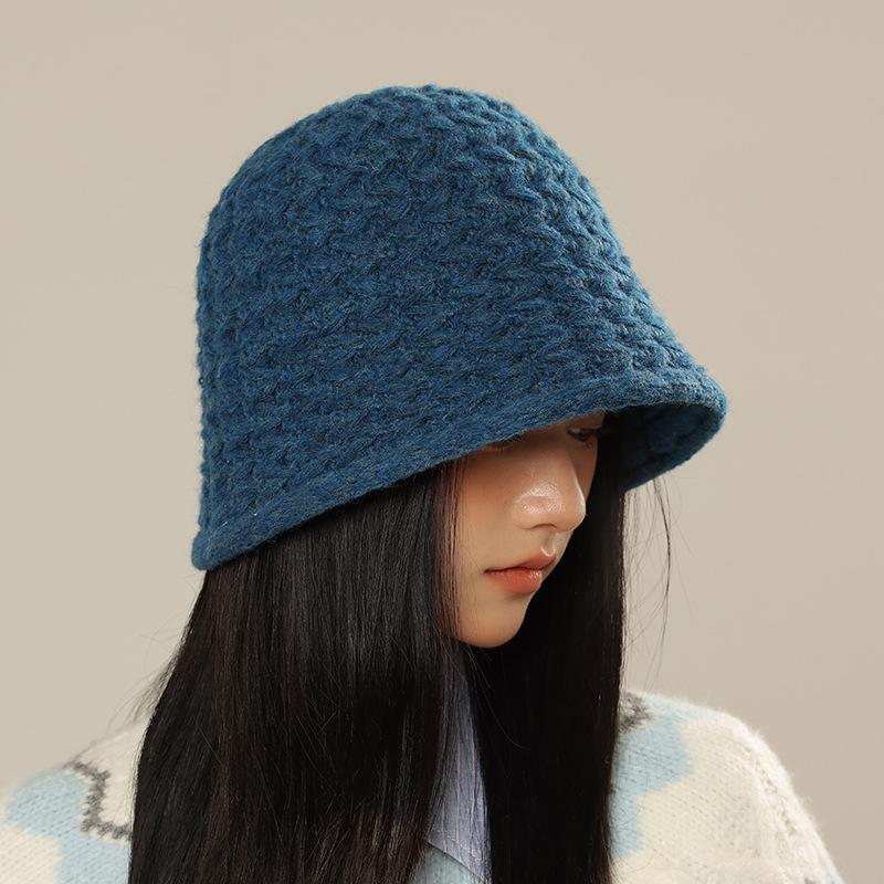 Autumn and Winter New Bucket Hat Women's Simple Versatile Solid Color Bucket Hat Trendy Foldable Washbasin Hat