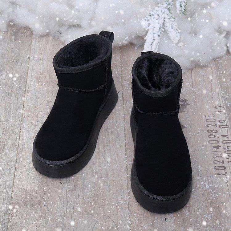 Star with the Same 2025 Autumn and Winter New Thick-soled Snow Boots Women's Fur Integrated Short Tube Winter Non-slip Thickened Hair