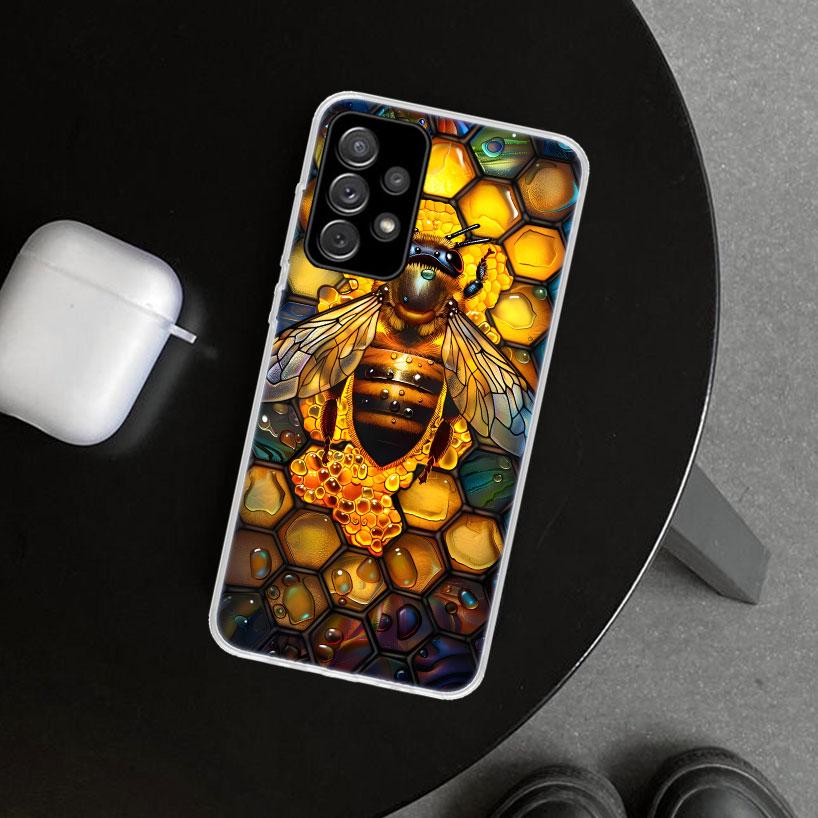 Bee Keeping Honey Animal Phone Case Cover for Samsung Galaxy A12 A22 A32 A52 A72 A02S A51 A50S A31 A20S A10S Note 20 Ultra 10 Pl