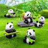 8 Pack Realistic Panda Figurines Small Animal Models Miniatures Ornaments for Cake Toppers and Garden Decors Accessories