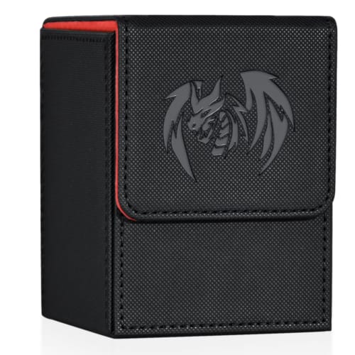 

UAONO Deck Case, Trading Card Case for Yu-Gi-Oh! Cards, 100+ Deck Case with 2 Dividers, Compatible with MTG, TCG, and CCG, PU Leather Card Storage Box
