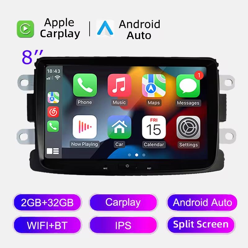 

Android Радио Для Dacia Sandero Duster Captur Logan Symbol Docks Lodgy Мультимедиа CarPlay AUTO GPS Навигация SWC BT WiFi