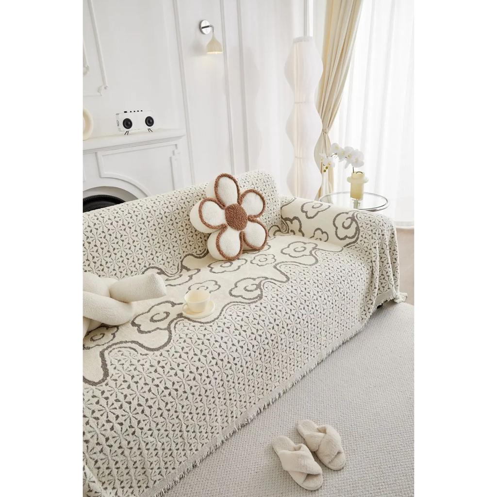 Panda Sofa Cover Cloth Towel  New Luxury Thick Sofa Cushion Lazy One Piece of Four Seasons Universal Woolen Blanket Carpet