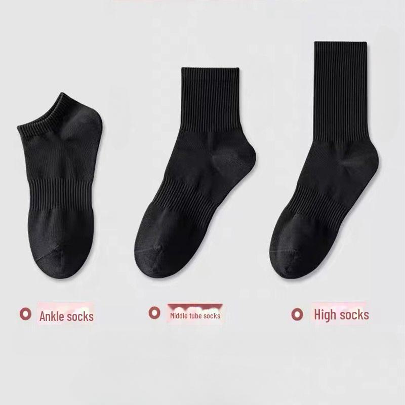 Men's and Women's Thick Cotton Sweat-Absorbing Deodorant Sports Socks for Autumn and Winter
