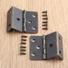 2Pcs Decorative Box Hing with Screw Three Folding Hinge Hardware for Door/Cabinet/Furniture/Vintage Jewelry Chest Bronze/silver