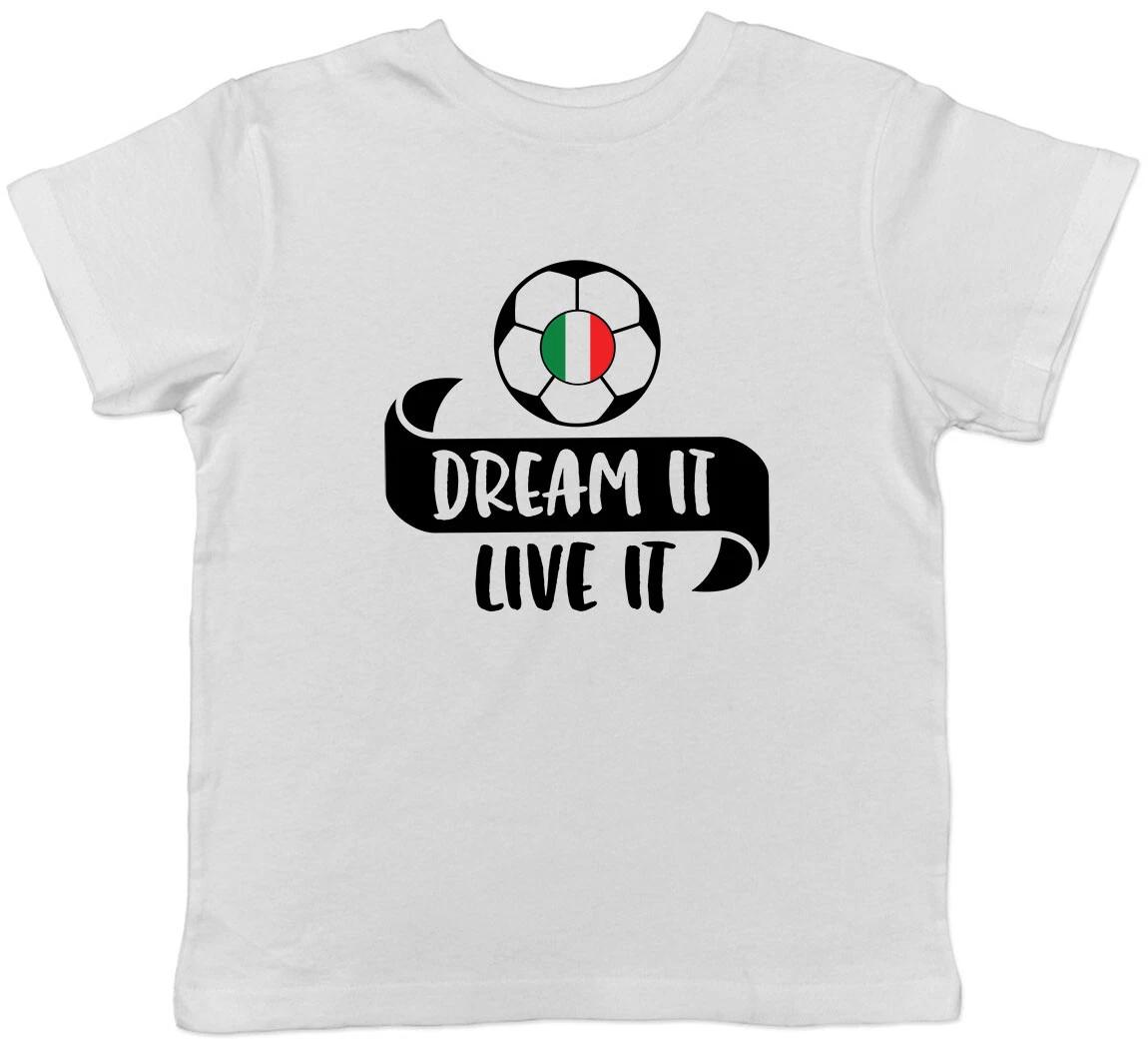 Football Team With Italy Flag Childrens Kids T-Shirt Boys Girls 160