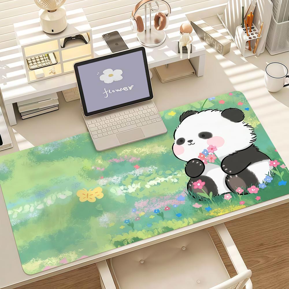Cute Cartoon Panda Mouse Pad Anti Slip Rubber Edge Locked Thickened Laptop Gaming Desk Mat