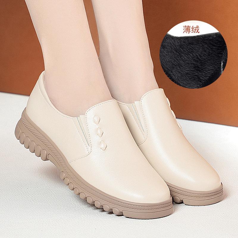 Fashion Spring New Women Fashion Casual Shoes Comfortable Mothers Popular Low Heeled Famous Brand Leather Shoes Luxury Goods Women Shoe