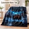 Naruto Custom Name Flannel Throw Blanket Soft Warm for Sofa Bed Indoor Home Use