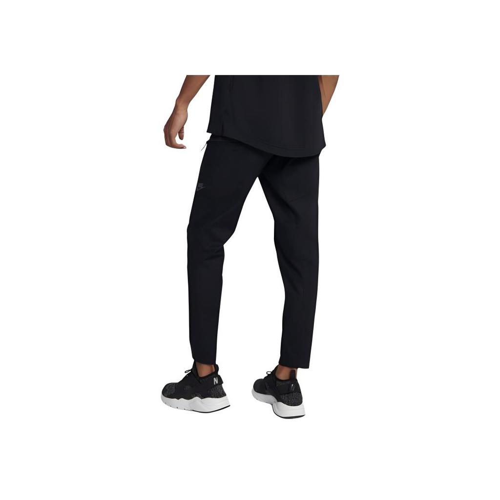Nike Solid Color Logo Patch Straight Leg Casual Pants Men Bottoms Black 861527-010