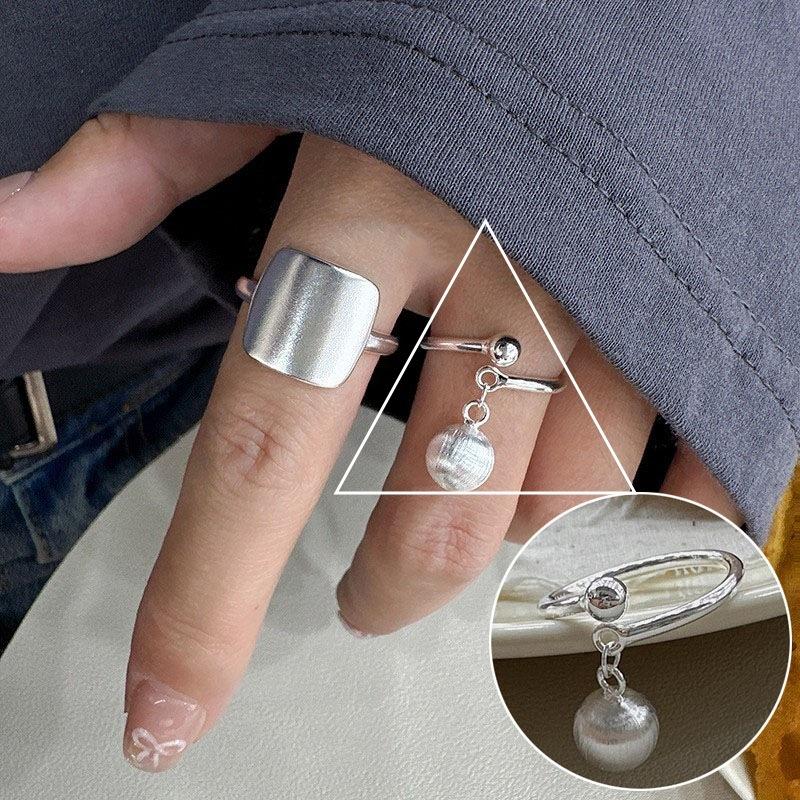 Meier Matte Frosted Wide Band Ring - Women's Fashionable and Versatile Open Ring