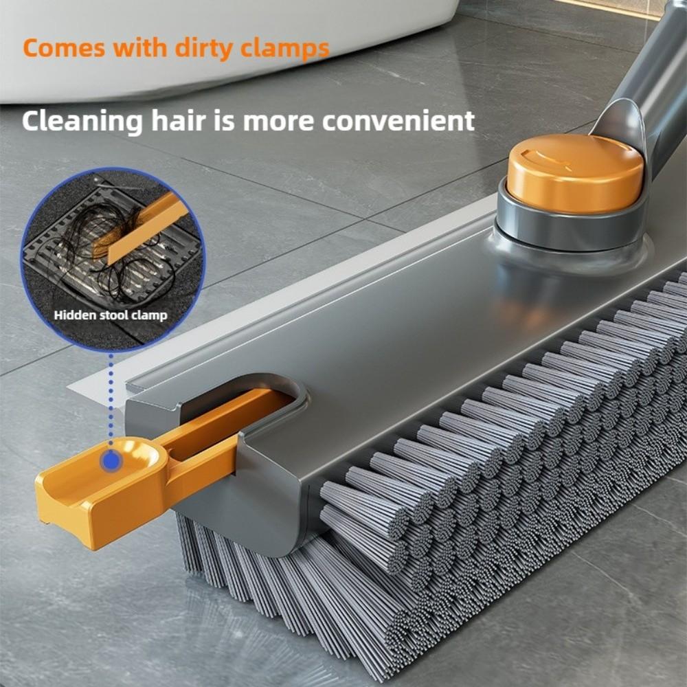 PP Bristles Floor Cleaning Brush Silicone Scraper Strip Seam Brush  Household Cleaning