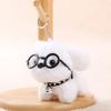 Good night glasses puppy doll pendant keychain dog doll bag pendant plush toy rag doll girl