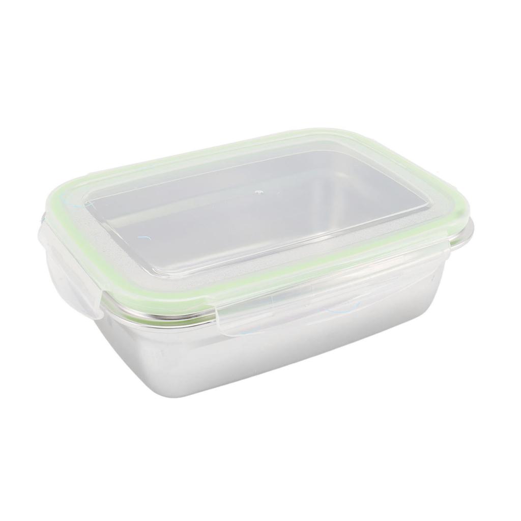 304 Stainless Steel Lunch Box Leakproof Food Storage Containers Square Bento Box 350ml