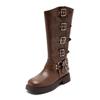 Augustine Stiefel Damen 2025 neu Herbst und Winter Western Cowboy Stil Retro Britische Mode Street Ritterstiefel
